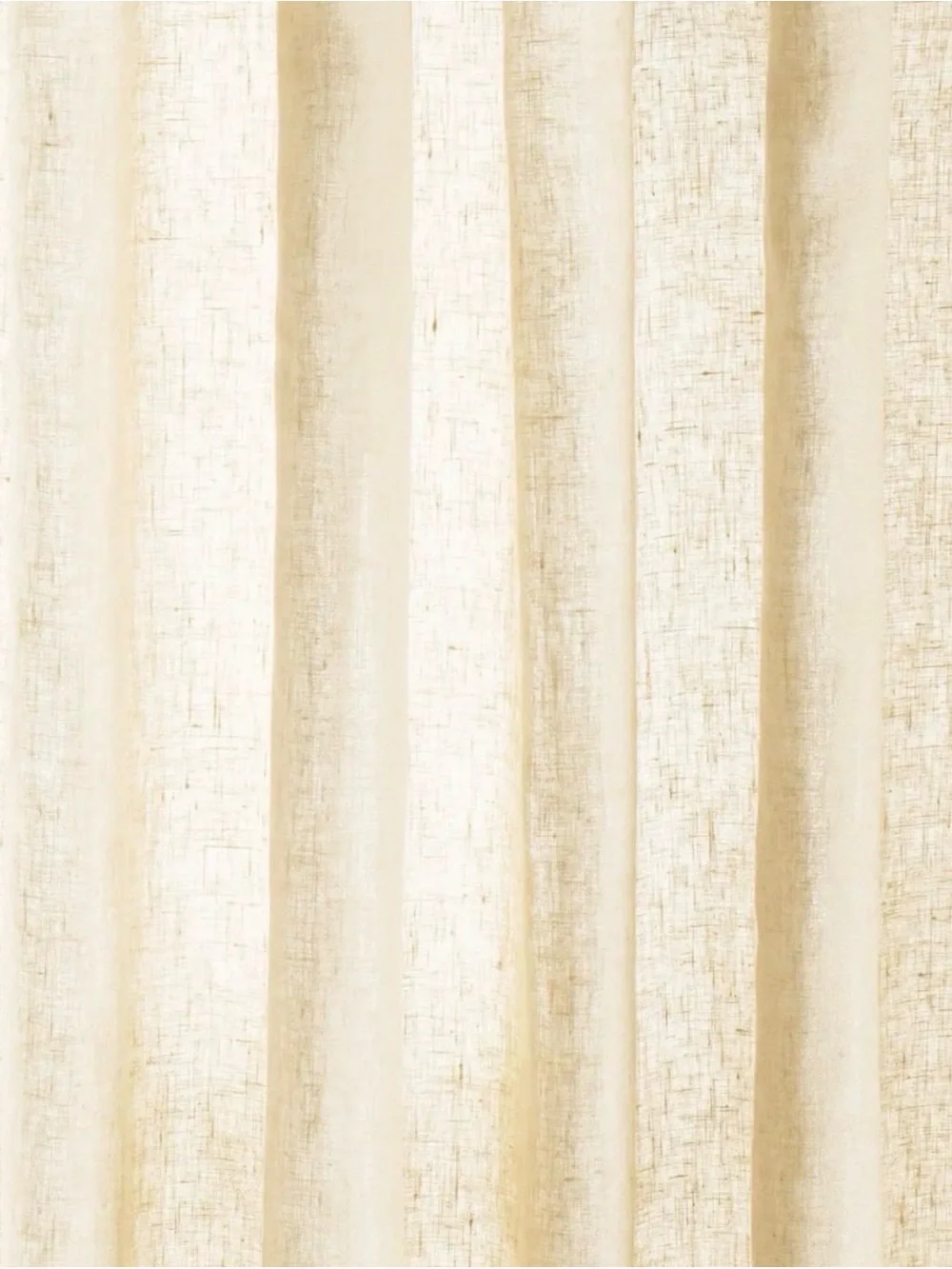 NWOT Heavyweight Linen Curtain Set in Ivory - Retail $180